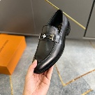 shoes Louis Vuitton loafer Black 018 Yupoo