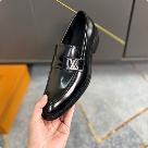 shoes Louis Vuitton loafer Black 025 Yupoo
