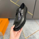 shoes Louis Vuitton loafer Black 026 Yupoo
