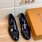 shoes Louis Vuitton loafer Black 037 Yupoo