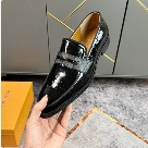shoes Louis Vuitton loafer Black 044 Yupoo