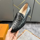 shoes Louis Vuitton loafer Black 045 Yupoo