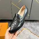 shoes Louis Vuitton loafer Black 046 Yupoo
