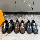 shoes Louis Vuitton loafer Black 047 Yupoo