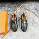 shoes Louis Vuitton loafer Black 048 Yupoo