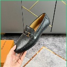 shoes Louis Vuitton loafer Black 055 Yupoo