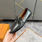 shoes Louis Vuitton loafer Black 056 Yupoo