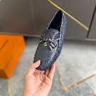 shoes Louis Vuitton loafer Blue 001 Yupoo