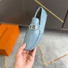 shoes Louis Vuitton loafer Blue 002 Yupoo