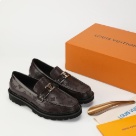 shoes Louis Vuitton loafer Brown 001 Yupoo