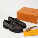 shoes Louis Vuitton loafer Brown 002 Yupoo