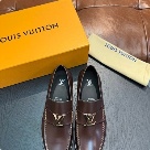 shoes Louis Vuitton loafer Brown 003 Yupoo