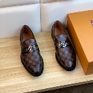 shoes Louis Vuitton loafer Brown 006 Yupoo