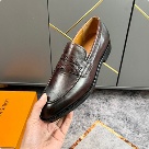shoes Louis Vuitton loafer Brown 008 Yupoo