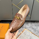 shoes Louis Vuitton loafer Brown 009 Yupoo