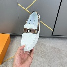 shoes Louis Vuitton loafer White 002 Yupoo