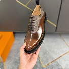 shoes Louis Vuitton loafers Brown 001 Yupoo