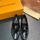 shoes Louis Vuitton men's casual loafer Black Yupoo