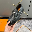shoes Louis Vuitton men's loafer Black Yupoo