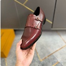 shoes double monk strap shoes Brown Yupoo