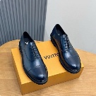 shoes Louis Vuitton Oxford lace up Black 001 Yupoo