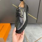 shoes Louis Vuitton Oxford leather embossed Black Yupoo