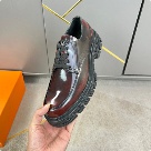 shoes Louis Vuitton brogue derby Burgundy Yupoo