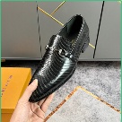 shoes Louis Vuitton business casual loafer Black 001 Yupoo