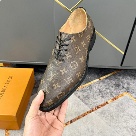 shoes Louis Vuitton business casual oxford Brown 001 Yupoo