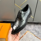 shoes Louis Vuitton business dress shoes Black 002 Yupoo