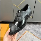 shoes Louis Vuitton business dress shoes Black 004 Yupoo