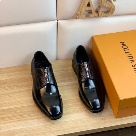 shoes Louis Vuitton business formal leather shoes Black 001 Yupoo