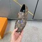 shoes Louis Vuitton 1V Driver Moccasin Brown Yupoo