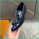 shoes Louis Vuitton business formal loafer Blue Yupoo