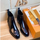 shoes Louis Vuitton business high top leather shoes Black Yupoo