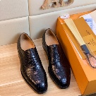 shoes Louis Vuitton business leather lace up Black Yupoo