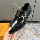 shoes Louis Vuitton business leather shoes Black 001 Yupoo