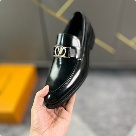 shoes Louis Vuitton business loafer Black 002 Yupoo