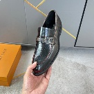 shoes Louis Vuitton business loafer Black 003 Yupoo