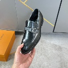 shoes Louis Vuitton business loafer Black 004 Yupoo