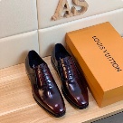 shoes Louis Vuitton business oxford Burgundy Yupoo