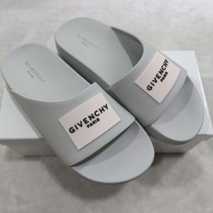 Givenchy Paris Light Grey Slide Sandals for Men and Women