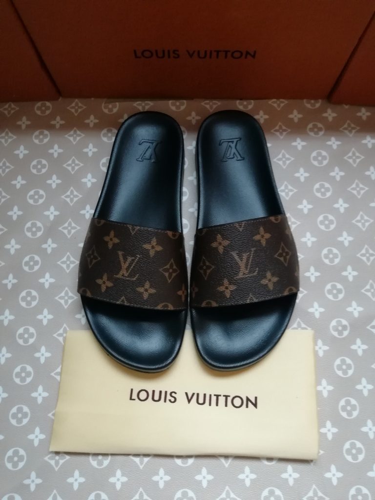 Louis Vuitton Men’s Brown Monogram Slide Sandals