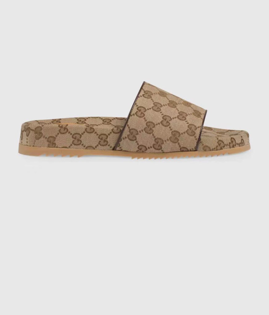 Gucci Women’s Brown Monogram Slide Sandals