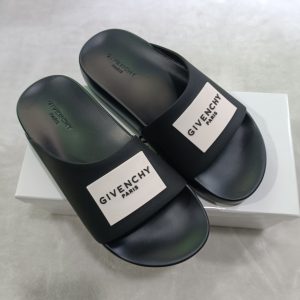 Givenchy Paris Black Slides Stylish Rubber Sandals for Men