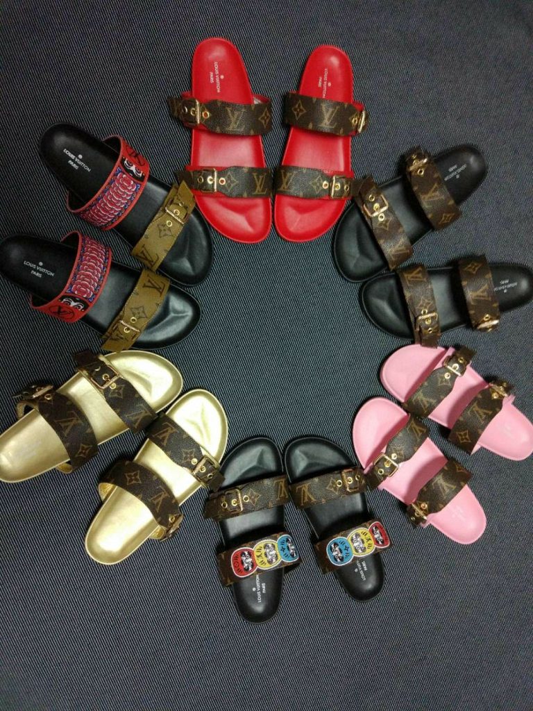 Louis Vuitton Pink Monogram Sandals for Women, Stylish Slide