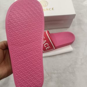 Versace Pink Slide Sandals for Women Casual Rubber Slipper