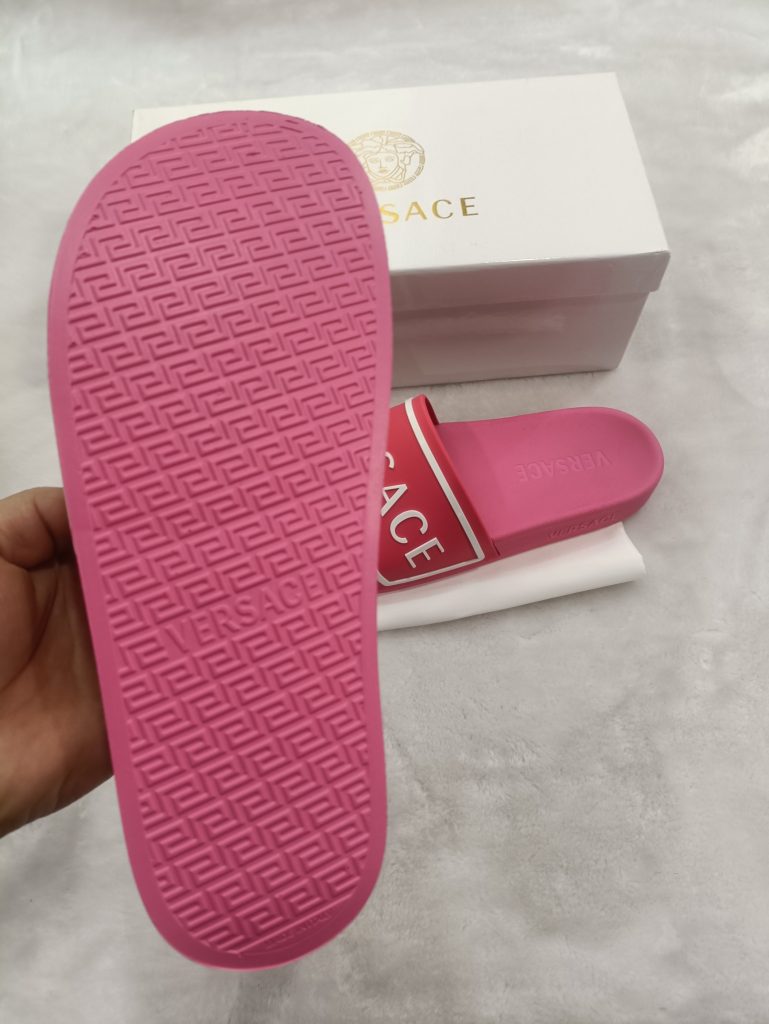 Versace Pink Slide Sandals for Women Casual Rubber Slipper