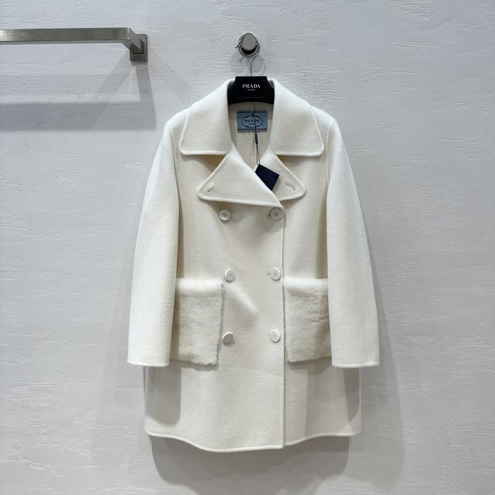 Prada-Women’s-White-Wool-Blend-Double-Breasted-Coat-with-Poc