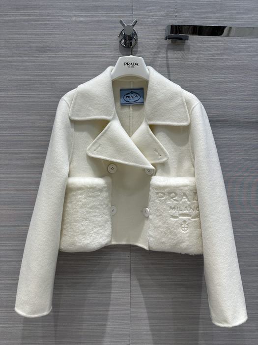 Prada-White-Wool-Blend-Cropped-Jacket-with-Logo-Pockets